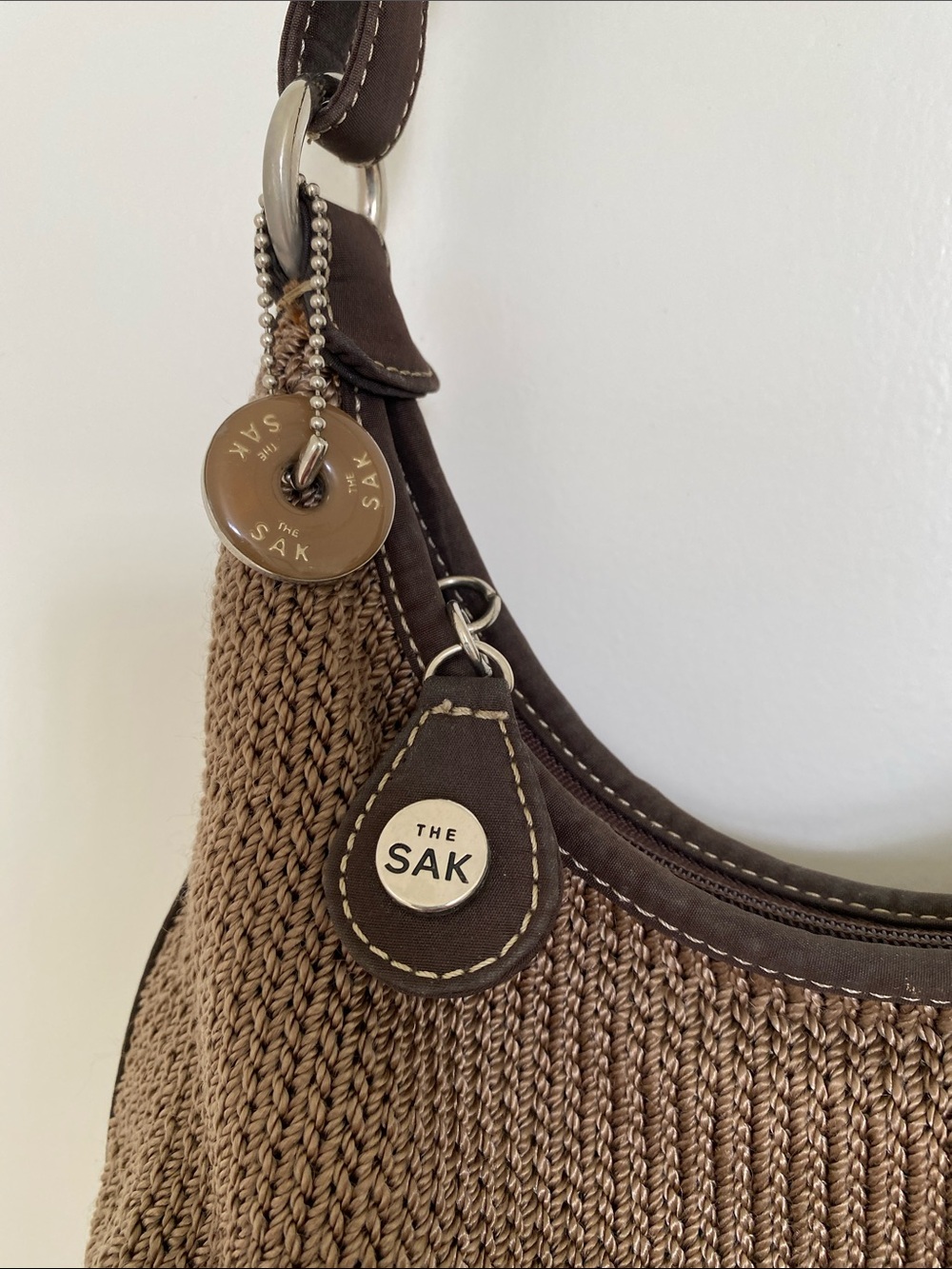 The Sak  Brown Knit Hobo Shoulder Bag - Picture 3 of 8